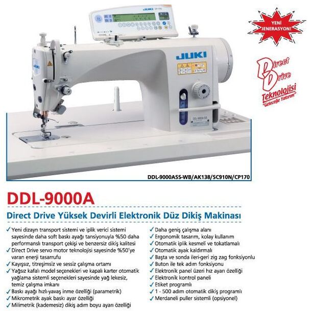 Juki DDL-9000B Direct Drive Elektronik Düz Dikiş Makinası